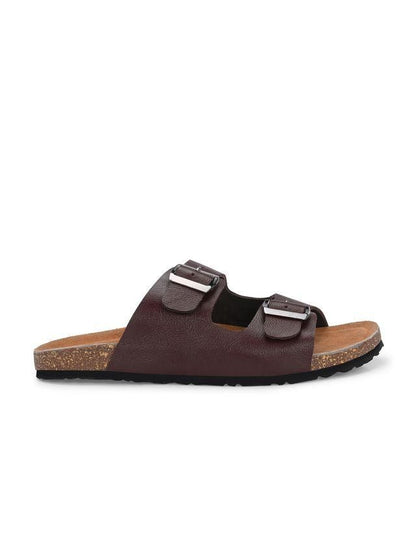 Men's Arizona Cherry Leather Slippers – Premium Comfort & Style | NISHU Superstores