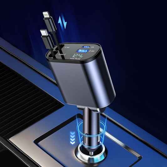 Retractable Car Charger – Fast Charging with Tangle-Free Cable | NISHU Superstores