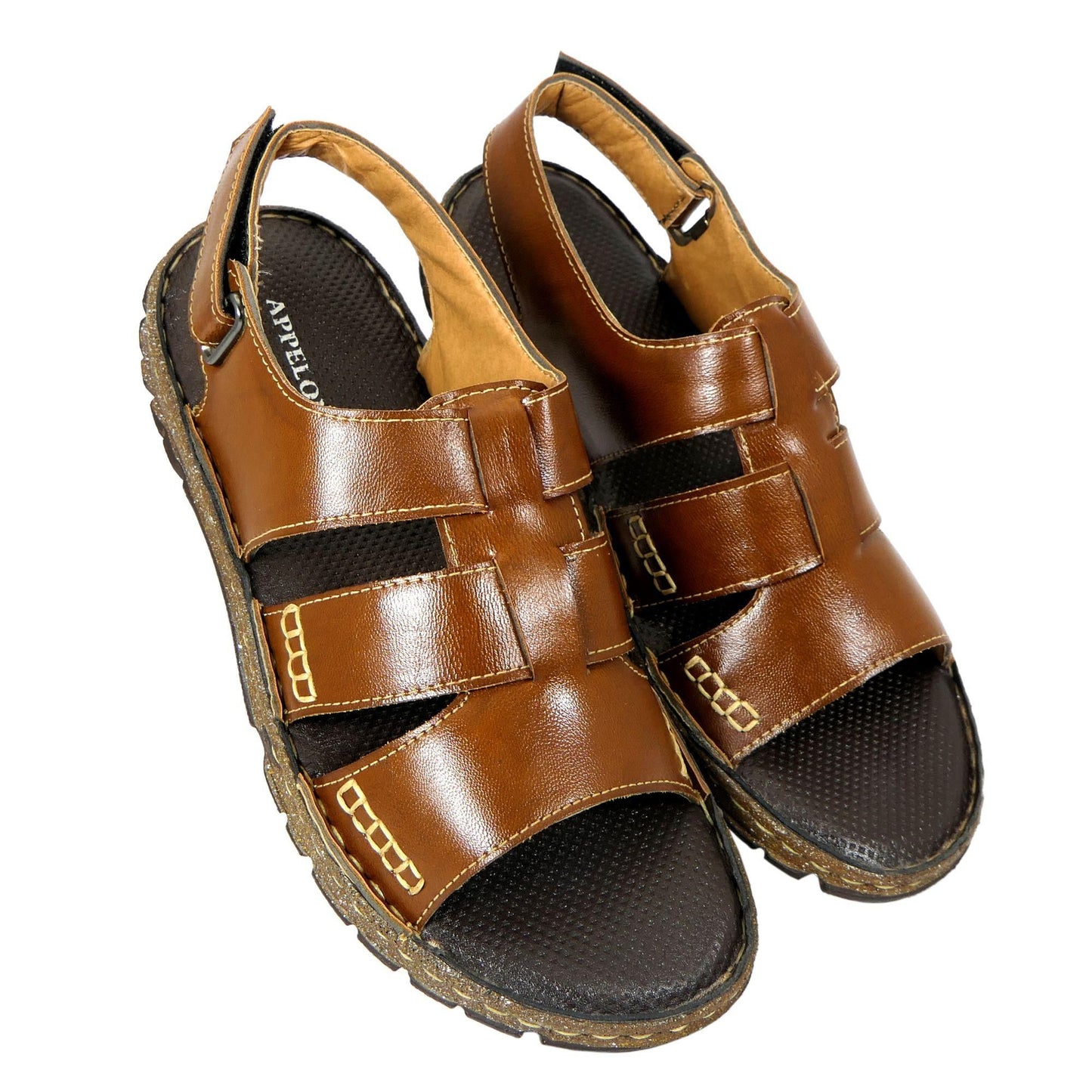 AM PM Men’s Daily Wear Leather Sandals – Comfort & Style Combined | NISHU Superstores