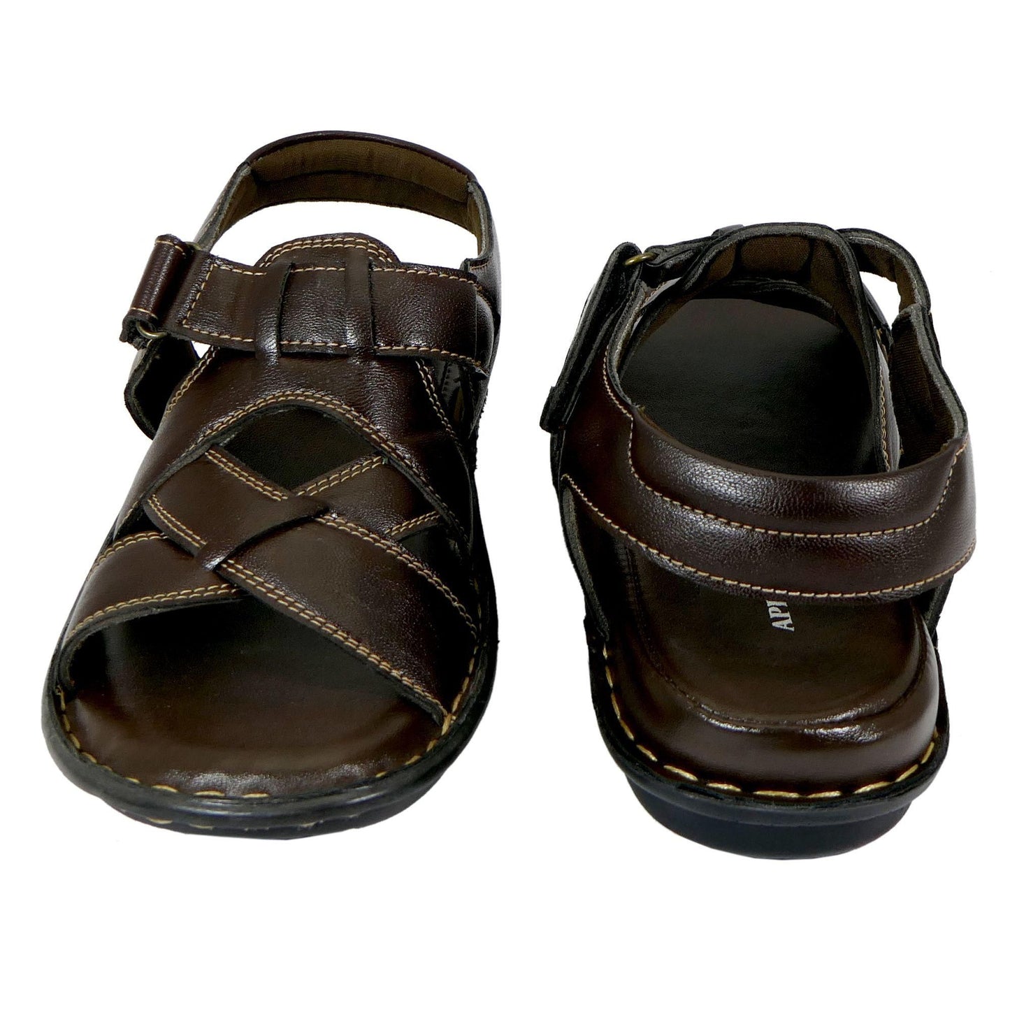 AM PM Men’s Daily Wear Leather Sandals – Comfort & Style Combined | NISHU Superstores