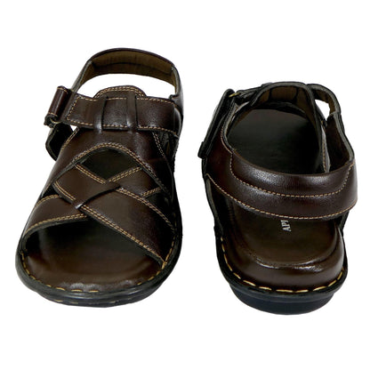 AM PM Men’s Daily Wear Leather Sandals – Comfort & Style Combined | NISHU Superstores