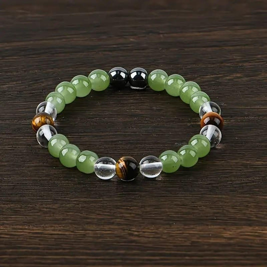 Tiger’s Eye Stone & Crystal Beads Bracelet – Natural Healing Energy | NISHU Superstores