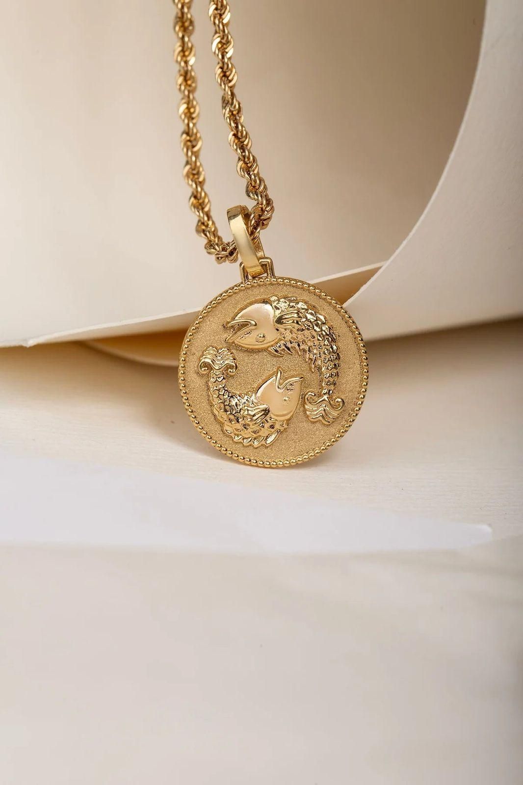 Gold Plated Zodiac Sign Necklace | Astrological Jewelry | NISHU Superstores