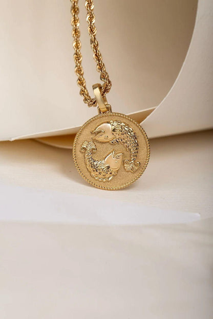 Gold Plated Zodiac Sign Necklace | Astrological Jewelry | NISHU Superstores