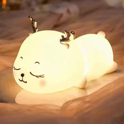 Silicon Snoring Cat Night Light – Soft Touch LED Lamp for Kids & Bedroom | NISHU Superstores
