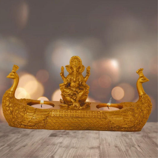 Golden Ganesha Deepak – Decorative Diya for Pooja Room & Home Décor | NISHU Superstores