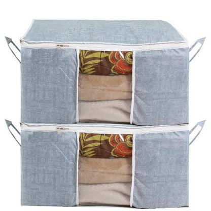 Under Bed Blanket Storage Bags with Handles (Set of 2) – Large Storage Organizers | NISHU Superstores