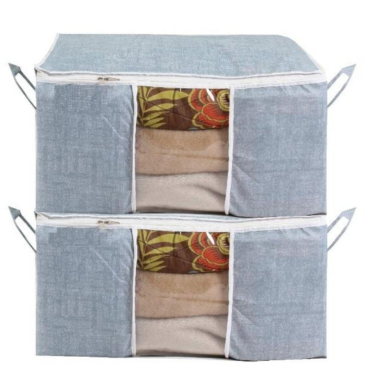 Under Bed Blanket Storage Bags with Handles (Set of 2) – Large Storage Organizers | NISHU Superstores