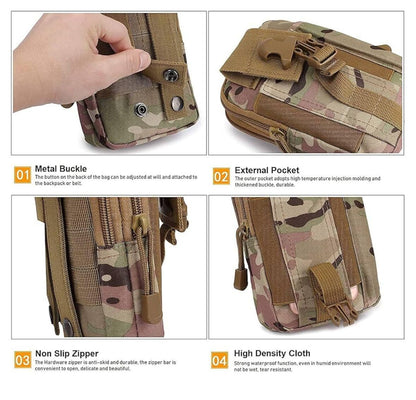 Multipurpose Tactical Waist Bag Molle Pouch – Durable & Compact | NISHU Superstores