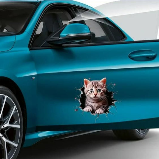 Durable Cat Pattern Car Sticker – Waterproof & Stylish | NISHU Superstores