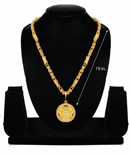 Luxurious Men’s Gold Plated Pendant with Chain Vol 5 – Stylish Fashion Jewelry | NISHU Superstores