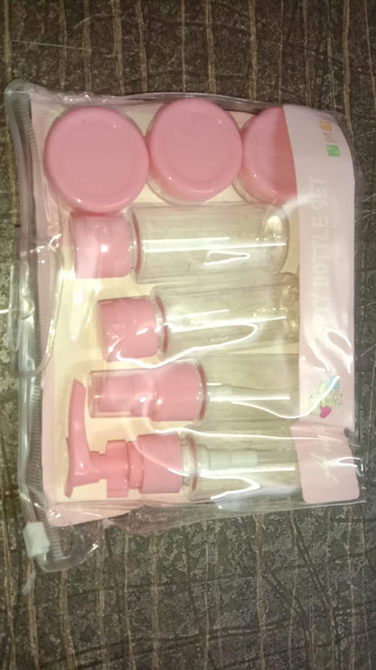 Portable Travel Cosmetic Bottles Set (Pack of 7) – Refillable Spray & Pump Bottles | NISHU Superstores