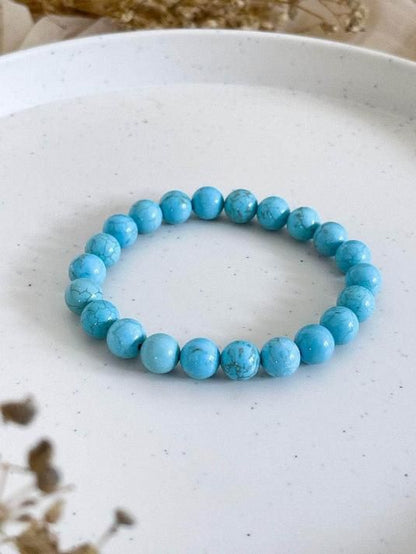 Firoza (Turquoise) Stone-Beads Bracelet | Healing & Energy Jewelry | NISHU Superstores