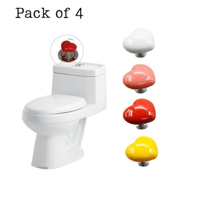 Toilet Press Button Heart Shape (Pack of 4) – Durable & Stylish Flush Button | NISHU Superstores