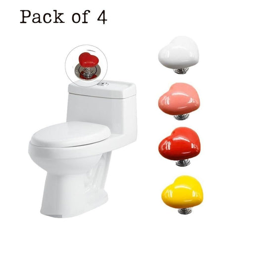 Toilet Press Button Heart Shape (Pack of 4) – Durable & Stylish Flush Button | NISHU Superstores