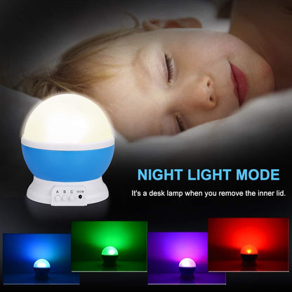 Star Moon Night Light Projector for Kids & Bedroom | 360° Rotating LED Lamp | NISHU Superstores