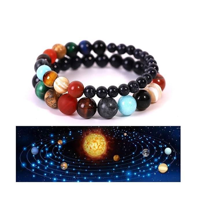 Galaxy Gem Beads Bracelet – Pack of 2 Stylish Spiritual Jewelry | NISHU Superstores