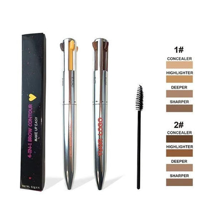 4 Colors Eyebrow Pen 4IN1 – All-in-One Eyebrow Pencil | NISHU Superstores