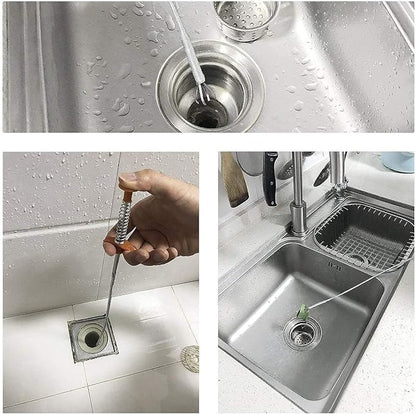 Metal Wire Brush Hand Kitchen Sink Cleaning Hook Sewer Dredging Tool (155 Cm) | Drain & Pipe Cleaner – NISHU Superstores