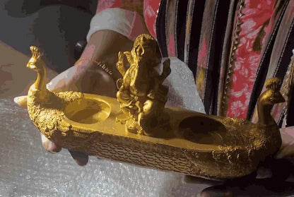 Golden Ganesha Deepak – Decorative Diya for Pooja Room & Home Décor | NISHU Superstores