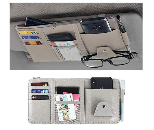 Car Styling Visor Organizer – Auto Sun Visor Storage Pouch for Cards, Pens & Essentials | NISHU Superstores
