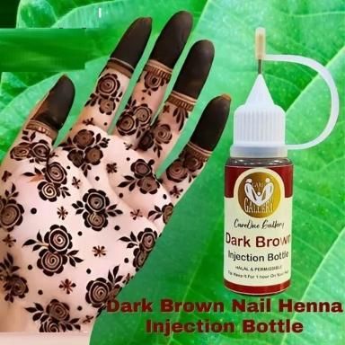 Instant Nail Injection Henna Mehndi Bottle 10ml – Easy Nail Art &amp; Natural Color | NISHU Superstores