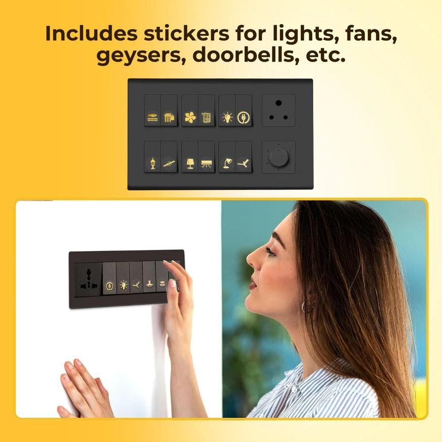 Gold Switch Stickers – Decorative Wall & Switch Cover | NISHU Superstores