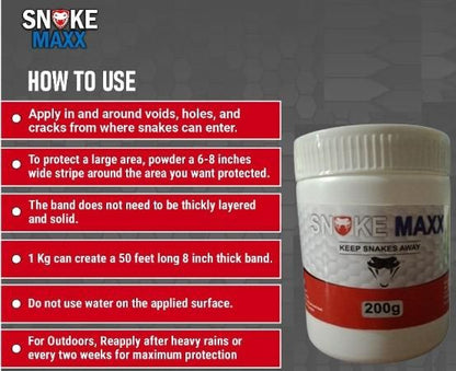 Snake Maxx Non-Toxic Biodegradable Snake Repellent Powder 200g – Safe & Effective | NISHU Superstores