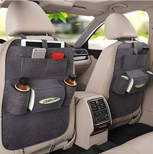 Car Back Seat Storage Organizer (Pack of 2) – Multi-Pocket Travel Storage | NISHU Superstores