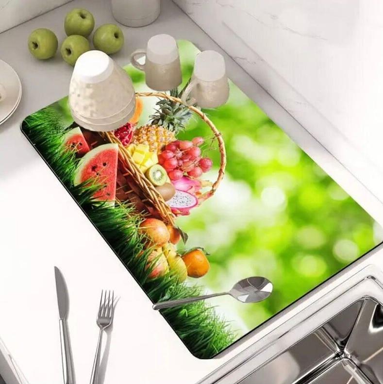 Dish Drying Mat (Assorted Colors) – Super Absorbent & Quick Dry Kitchen Mat | NISHU Superstores