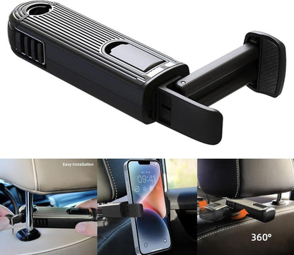 360° Rotatable Car Headrest Hooks – Universal Hanger Holder for Bags & Essentials | NISHU Superstores