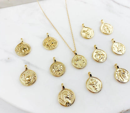 Gold Plated Zodiac Sign Necklace | Astrological Jewelry | NISHU Superstores