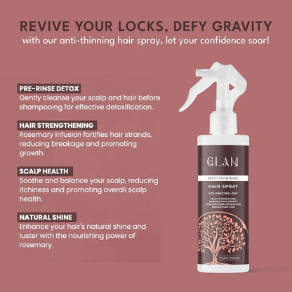 Glam Anti-Thinning Hair Spray 100ml – Volumizing Day Spray for Fuller Hair | NISHU Superstores