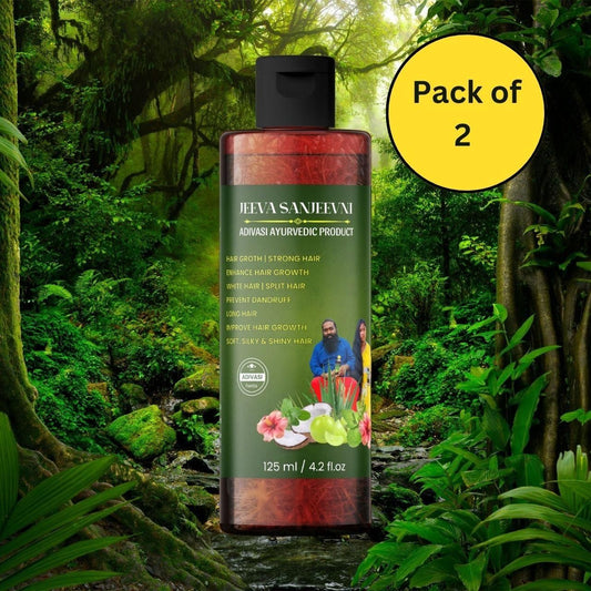 ADIVASI JEEVA SANJEEVINI Hair Oil 125ml (Pack of 2) – Herbal Hair Growth & Scalp Nourishment | NISHU Superstores