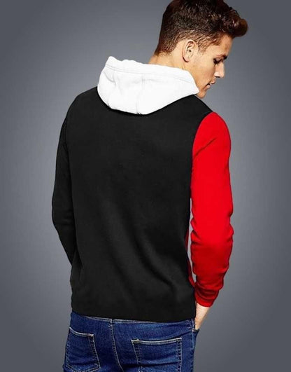 Color Block Full Sleeves Hooded T-Shirt for Men | Cotton Blend Comfort | NISHU Superstores