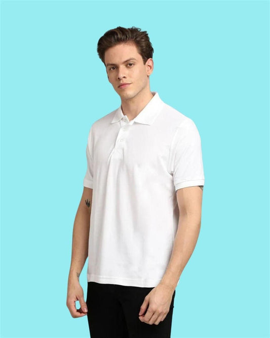 Matte Solid Half Sleeves Men’s Polo T-Shirt – Classic Casual Wear | NISHU Superstores