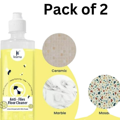 Anti-Fly & Mosquito Floor Cleaner – 200ML Pack of 2 | Herbal Insect Repellent | NISHU Superstores