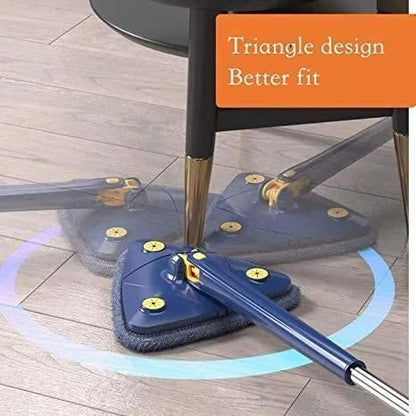 Blue Squeezing Triangle Mop | 360° Rotating Floor Cleaner | NISHU Superstores