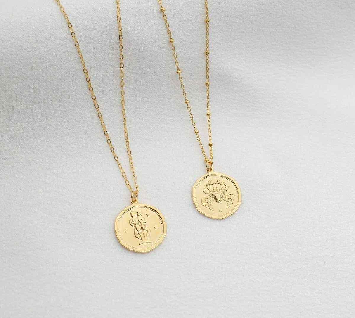 Gold Plated Zodiac Sign Necklace | Astrological Jewelry | NISHU Superstores