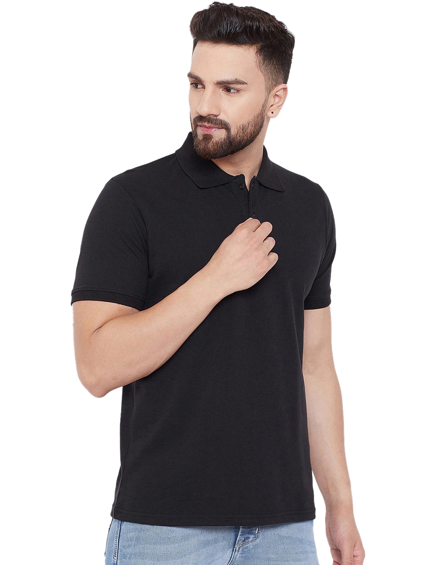 Men’s Cotton Blend Solid Polo T-Shirts (Pack of 4) – Half Sleeves & Classic Fit | NISHU Superstores