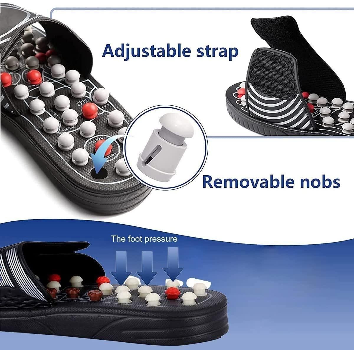 Acupressure & Magnetic Therapy Paduka Slippers – Full Body Blood Circulation for Men & Women | NISHU Superstores