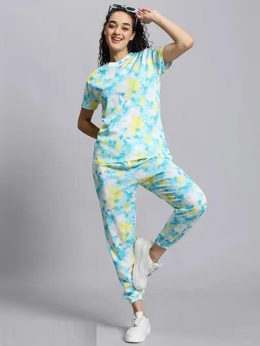 Women’s Casual Tie-Dye Print Night Suit – Stylish & Comfortable Sleepwear | NISHU Superstores