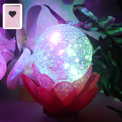 Crystal Ball Lotus Led Decorative Light (1 Pc)