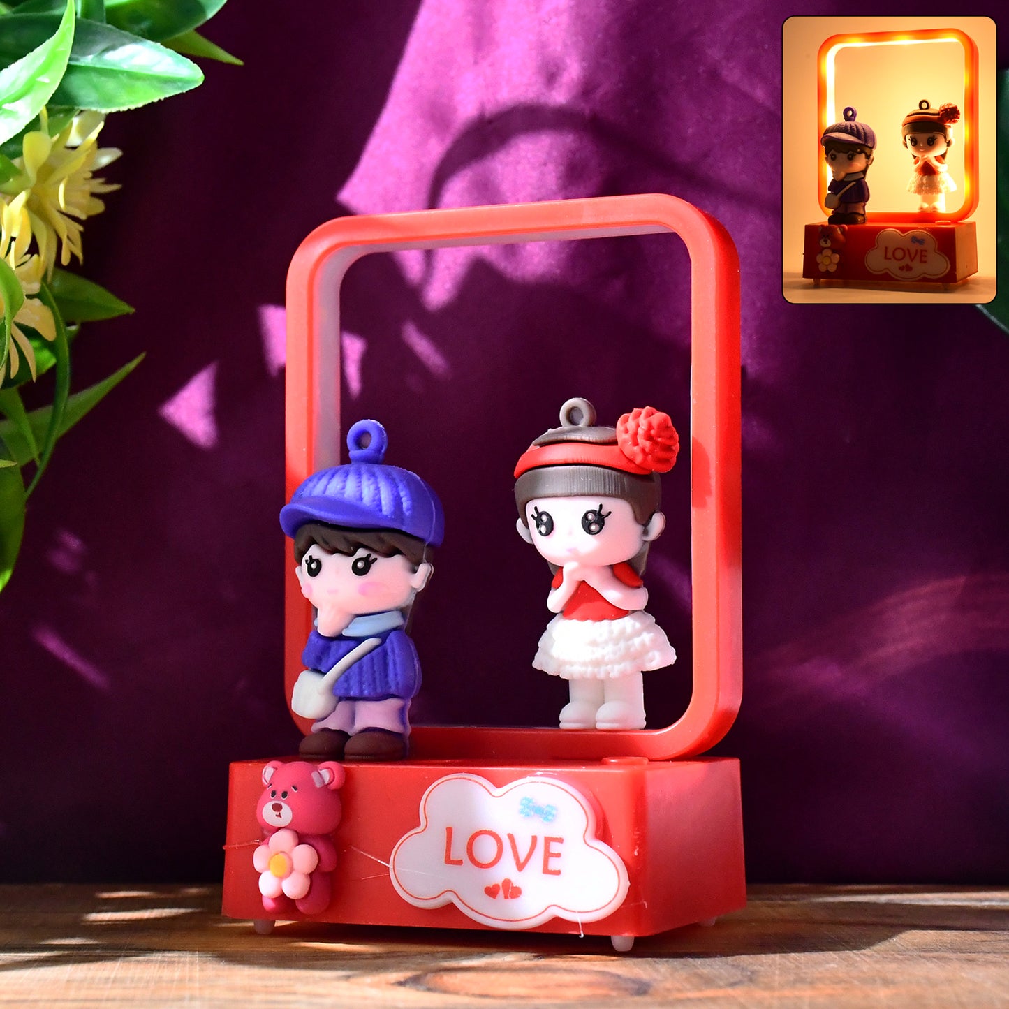 Decorative Love Couple Led Figurine Light (1 Pc)