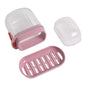 Multipurpose Plastic Soap Dish With Transparent Dust-proof Lid Sabudani (1 Pc)
