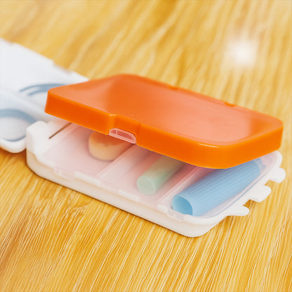 Portable Dual-sided Pill Organizer Box (1 Pc)