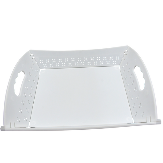 Foldable Plastic Serving Tray with Handle (1 Pc) | Multipurpose Food Serving Tray for Kitchen, Outdoor & Restaurant Use | NISHU Superstores