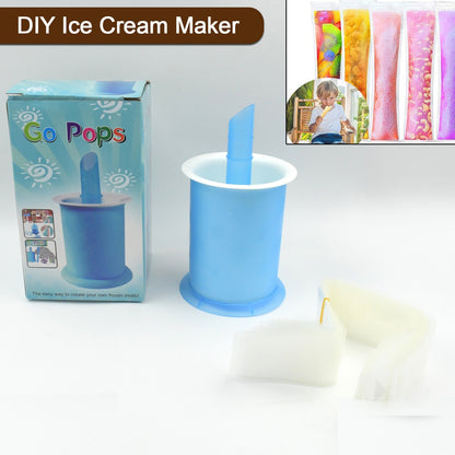 Homemade Popsicle Maker Manual Ice Cream Machine with 20 Pcs Packing Bags | DIY Reusable Popsicle Mold for Kids & Adults – NISHU Superstores