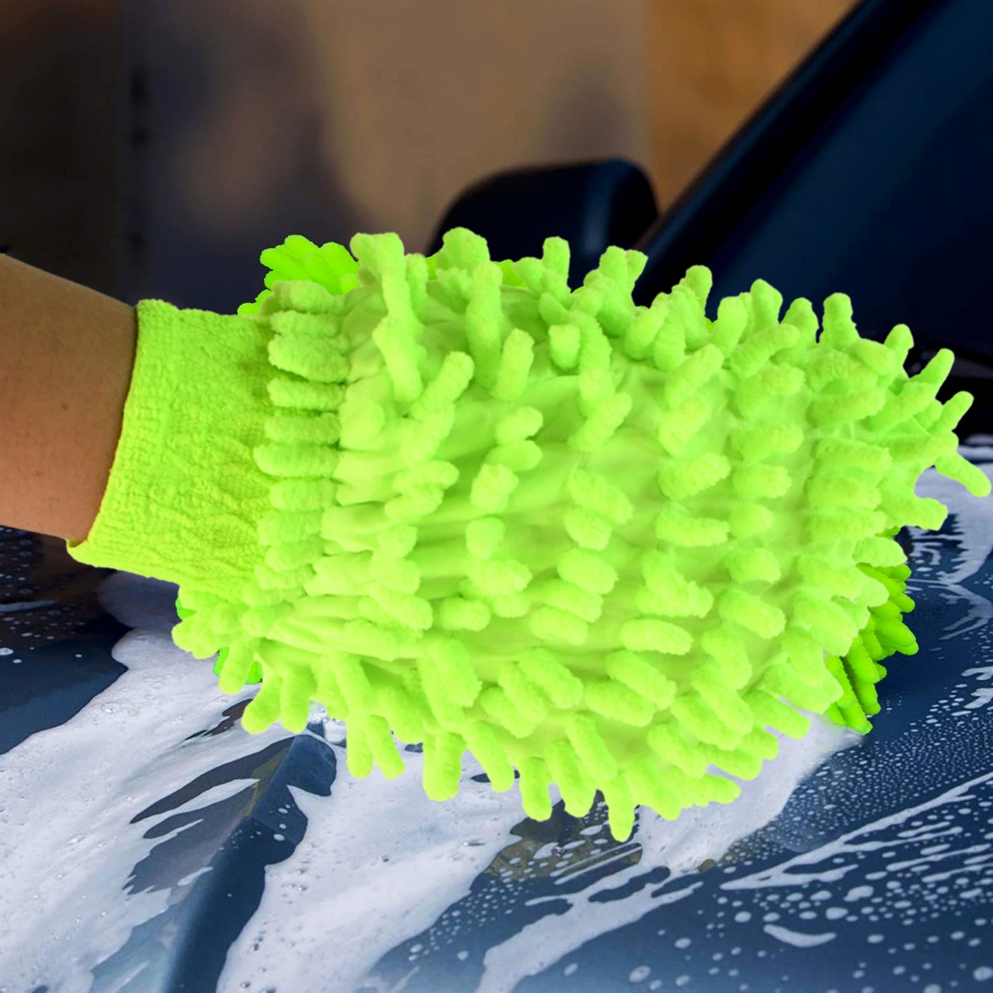 Microfiber Car Wash Glove Mitt For Carbikehome  Surface