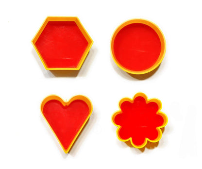Cookie Cutter Set (4 Pack) | Heart, Round, Star & Flower Shape Cookie Cutters for Baking, Fondant & DIY Crafts – NISHU Superstores